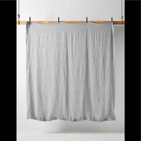 New Anthropologie Harmony Hemp Duvet Cover Gray Queen - Picture 2 of 16